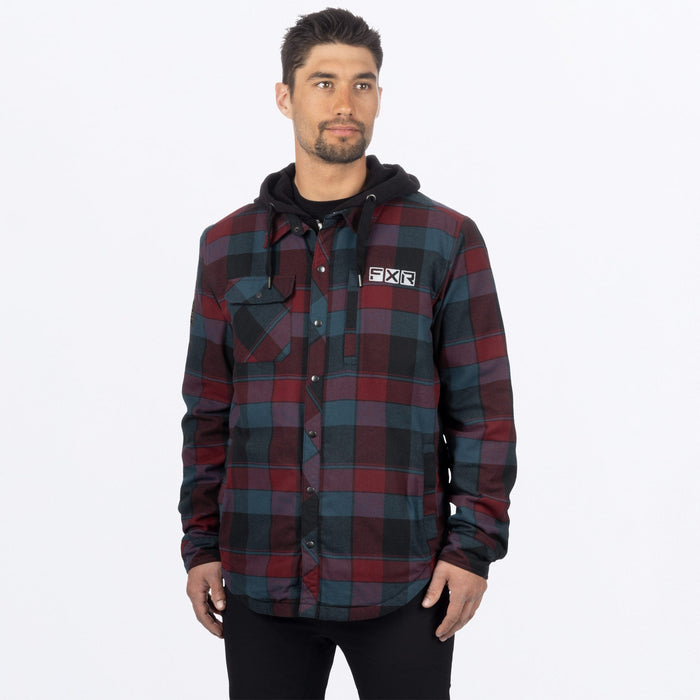 UNISEX TIMBER INSULATED FLANNEL JACKET 23-DRK STL/MERLOT