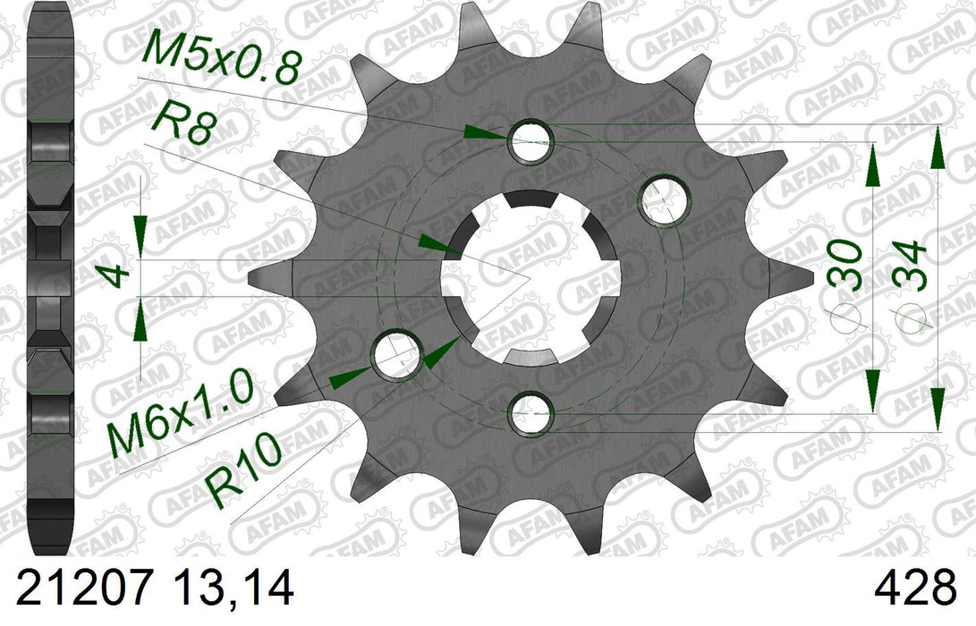 PIÑON AFAM 428x14 YAMAHA