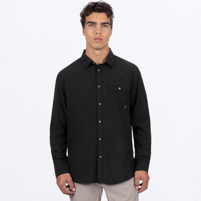 M BREEZE PERFORMANCE UPF L/S SHIRT 23-BLACK