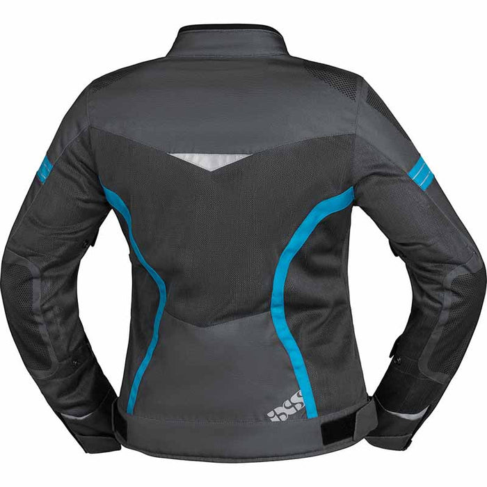 CHAQUETA MUJER IXS TRIGONIS GRIS/TURQUESA