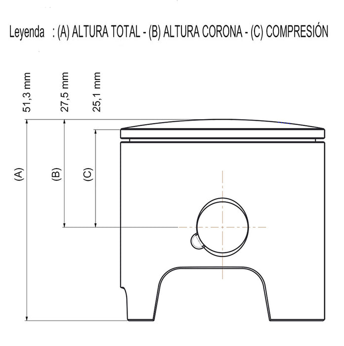 PISTON MALOSSI D.52 MM BIG BORE MINARELLI TOL. AA