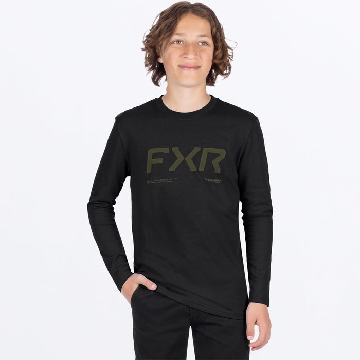YTH HYDROGEN PREMIUM LONGSLEEVE 26-BLACK/MOSS