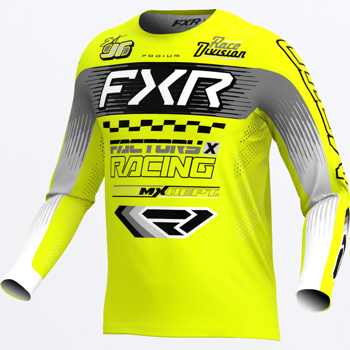 YTH PODIUM MX JERSEY 26-HIVIS/BLACK/GREY