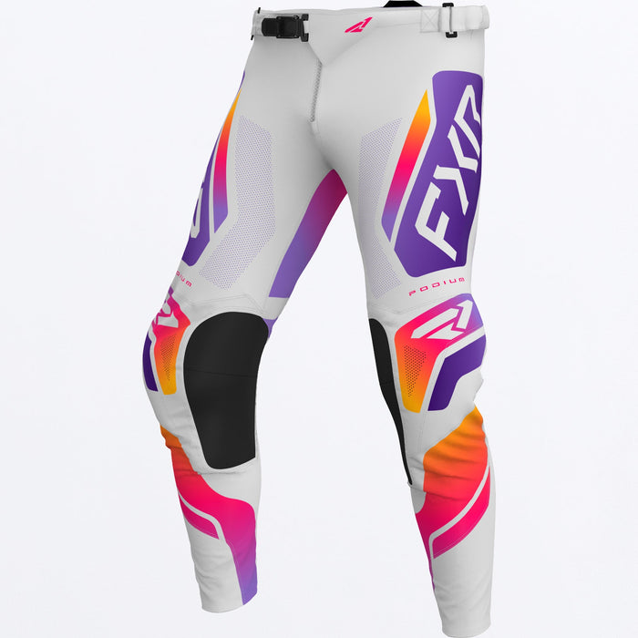 YTH PODIUM MX PANT  26-GREY/PURPLE/TANG