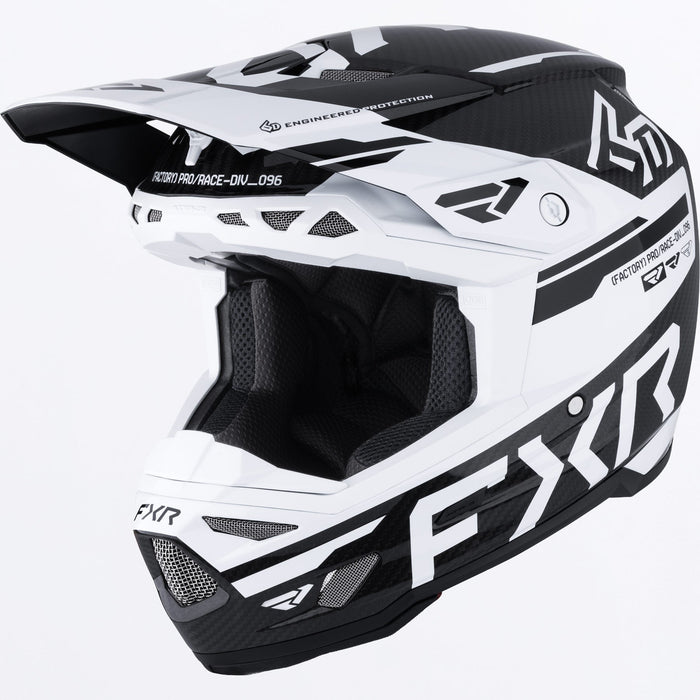 6D ATR-3 FIM HELMET 26-WHITE/BLACK