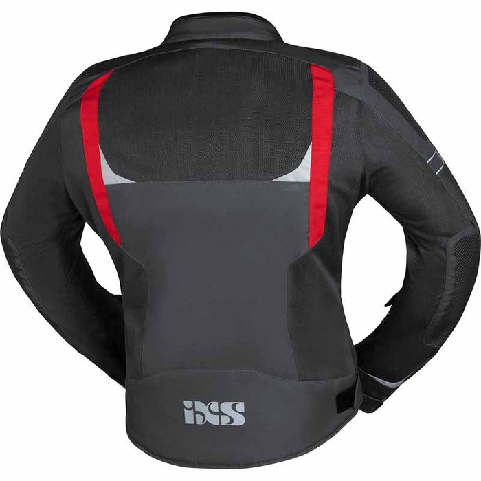 CHAQUETA IXS TRIGONIS GRIS OSCURO/GRIS/ROJO