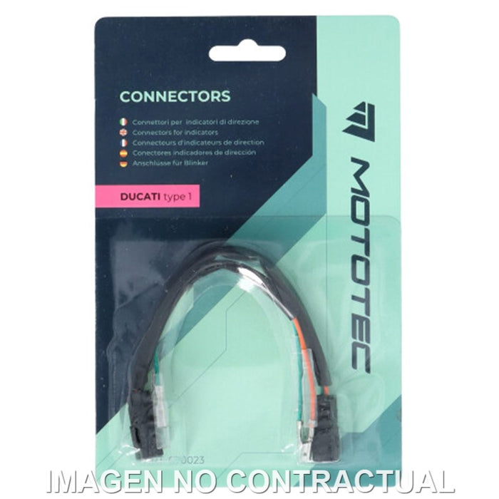 PAR DE CONECTORES MOTOTEC INTERMITENTES DUCATI (TI