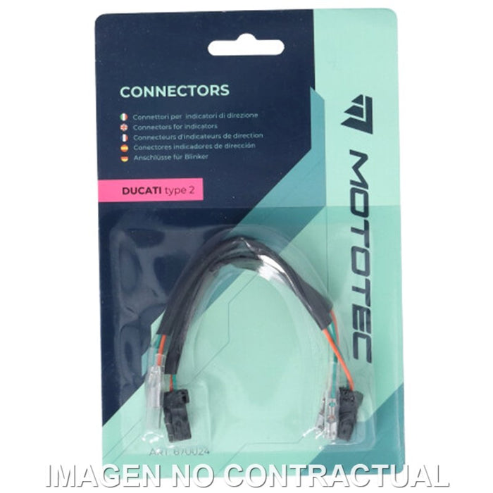 PAR DE CONECTORES MOTOTECINTERMITENTES DUCATI (TIP