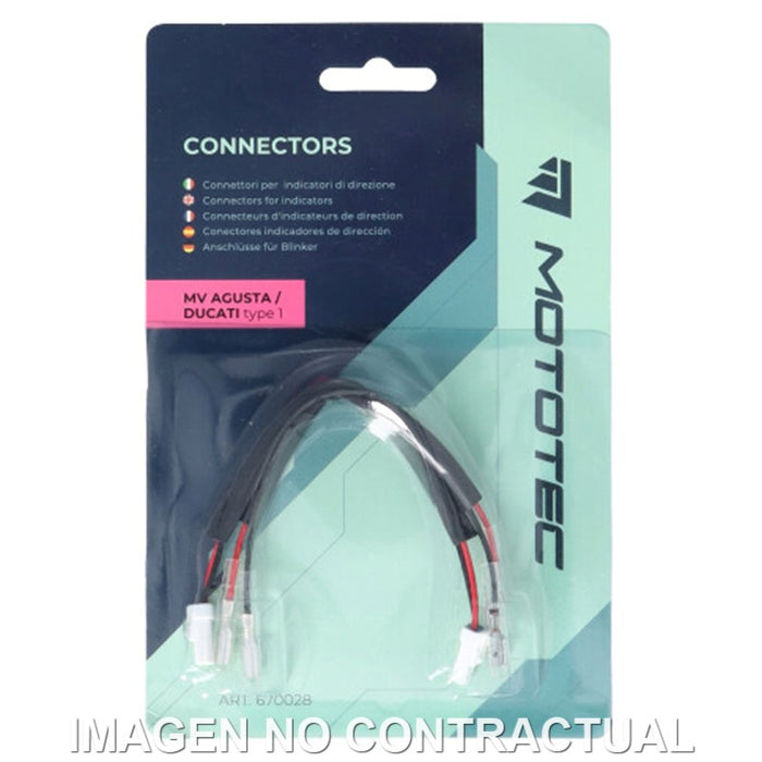 PAR DE CONECTORES MOTOTEC INTERMITENTES MV AGUSTA/