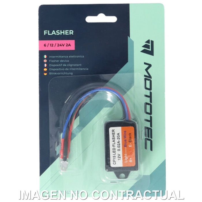 INTERMITENCÍA ELECTRÓNICA MOTOTEC 6/12/24V 2A