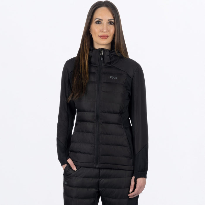 W PHOENIX QUILTED JACKET 26-BLACK