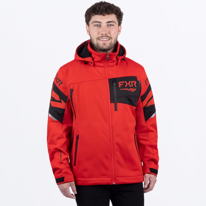 M ASCEND SOFTSHELL JACKET 26-RED/BLACK