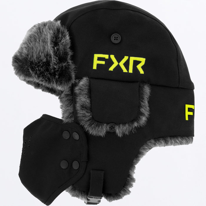 TRAPPER HAT 25-BLACK/HIVIS