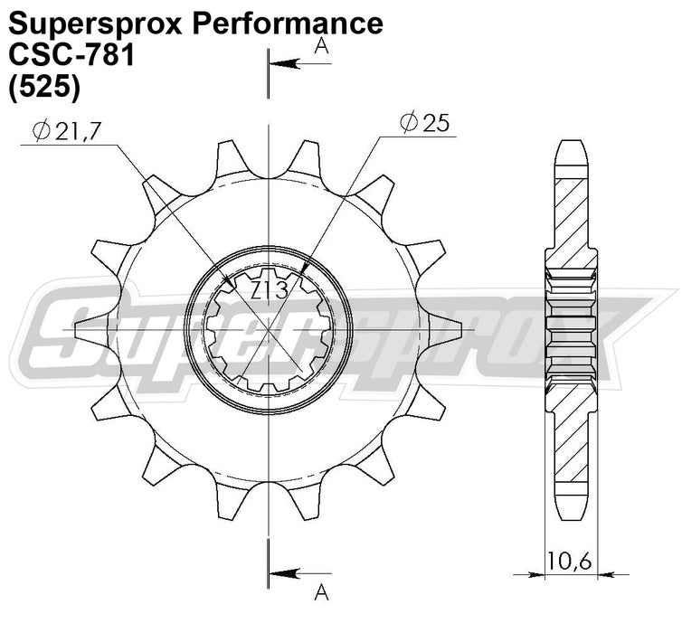 PIÑON SUPERSPROX PF BENELLI 525 X 14