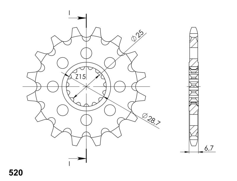 PIÑON SUPERSPROX YAMAHA 520 x 14