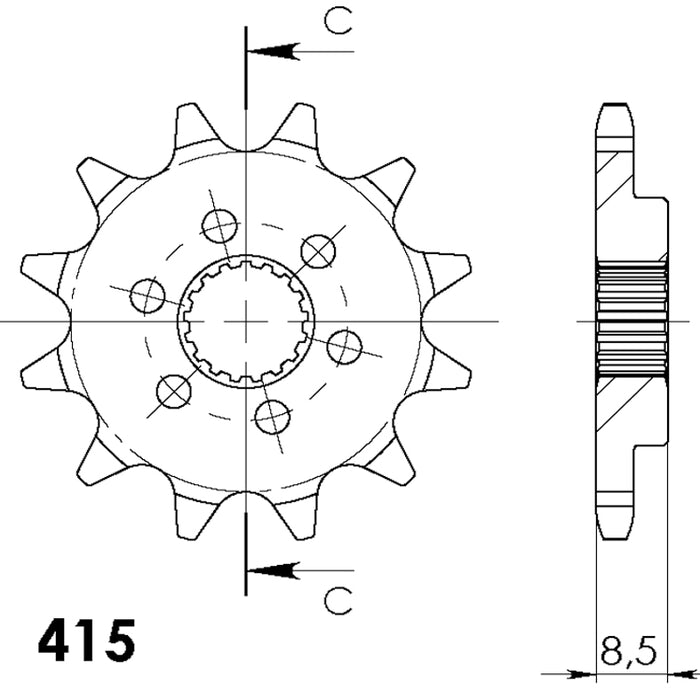 PIÑON SUPERSPROX KTM 415 x 12
