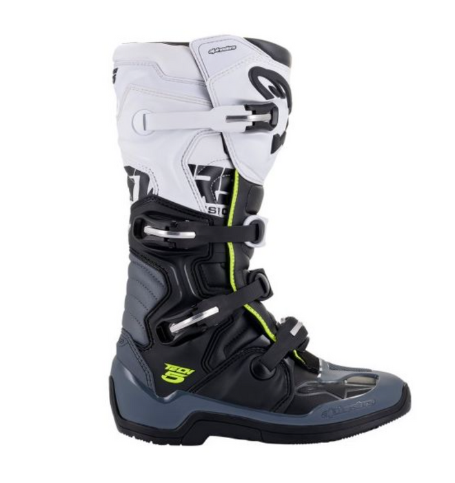 Botas Alpinestars TECH 5 Negro/Gris Oscuro/Blanco