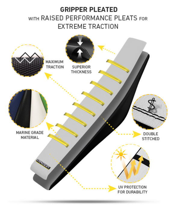 Custom Made Seat Cover - Gripper Pleated