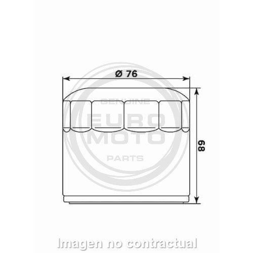 FILTRO ACEITE MEIWA HD17002 HARLEY DAVIDSON (CROMA