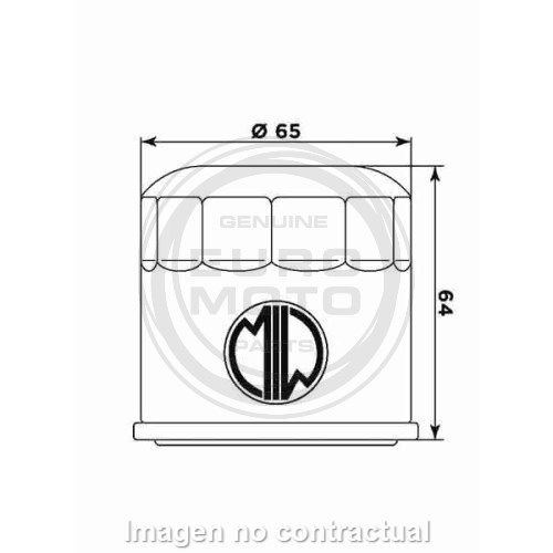 FILTRO ACEITE MEIWA H1015 HONDA/KAWASAKI/YAMAHA