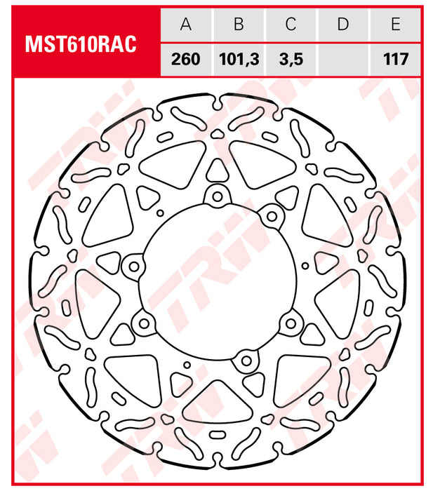 DISCO FRENO TRW MST610RAC