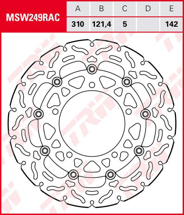 DISCO FRENO TRW MSW249RAC