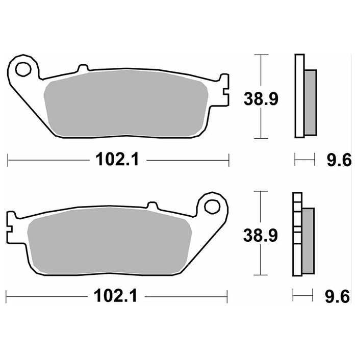 PASTILLA FRENO SBS HONDA INTEGRA D 750 (14/19)