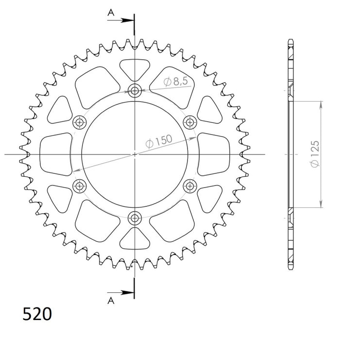 CORONA SUPERSPROX ALUMINIUM AZUL 520X50