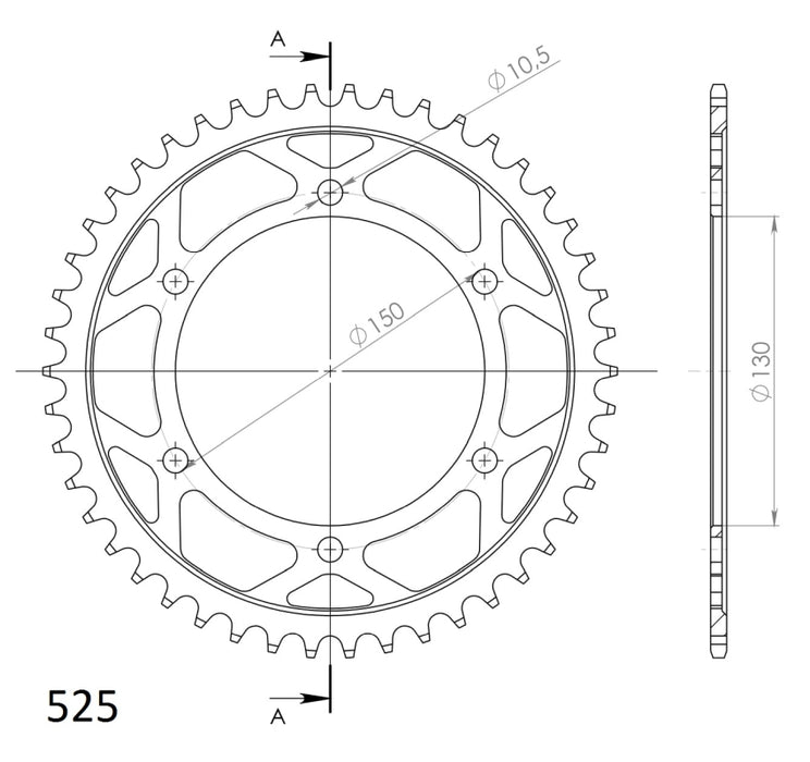 CORONA SUPERSPROX ACERO YAMAHA 525 x 46