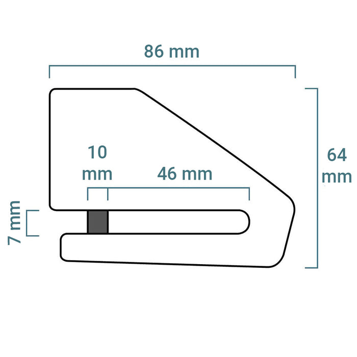 BLOQUEO DISCO XENA XX10 ACERO INOXIDABLE 10 MM