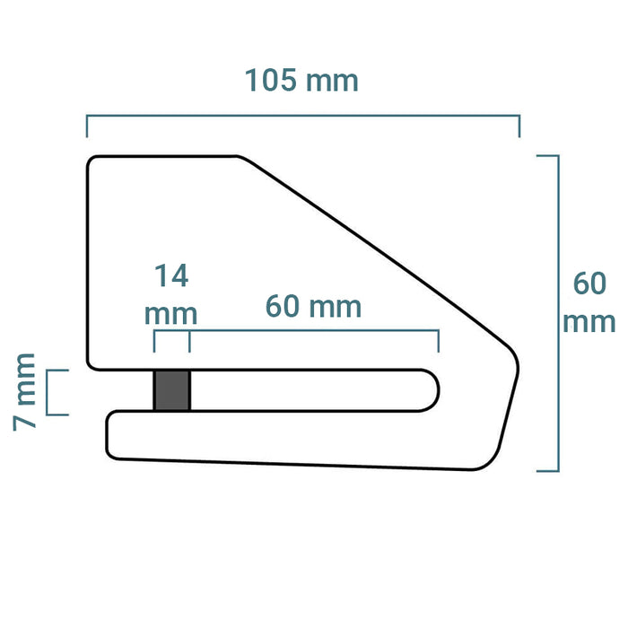BLOQUEO DISCO XENA XX15 BLUETOOTH ACERO INOXIDABLE