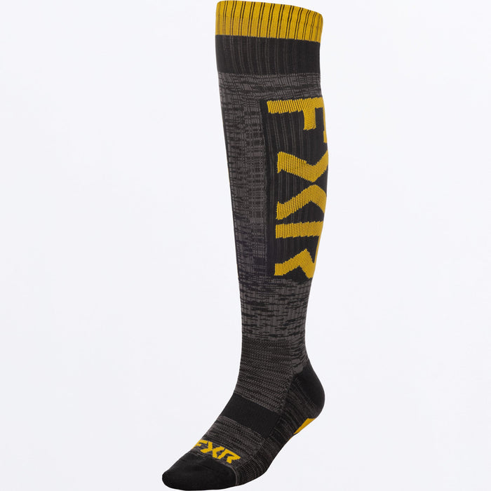 MOTO SOCK 26-BLACK/CHARCOAL/GOLD