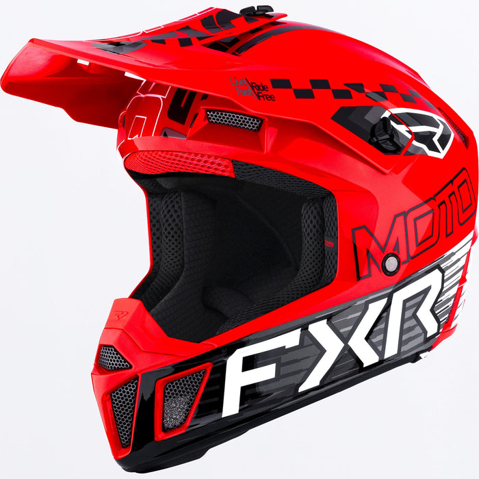 YOUTH CLUTCH MX HELMET 26-RED