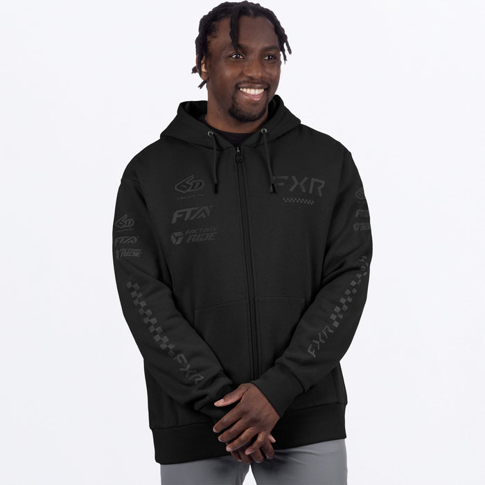 M STACK COTTON ZIP UP HOODIE 26-BLACK OPS