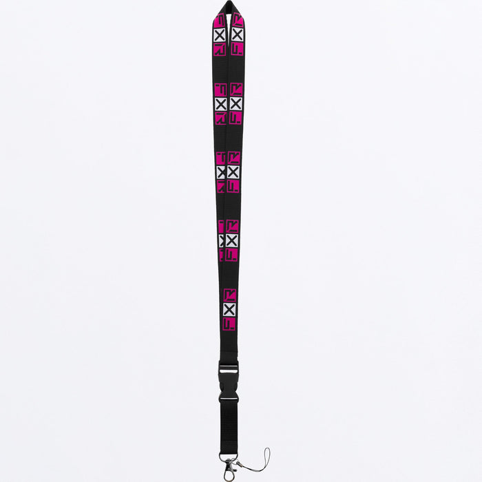 FXR LANYARD 24-BLACK/RAZZ