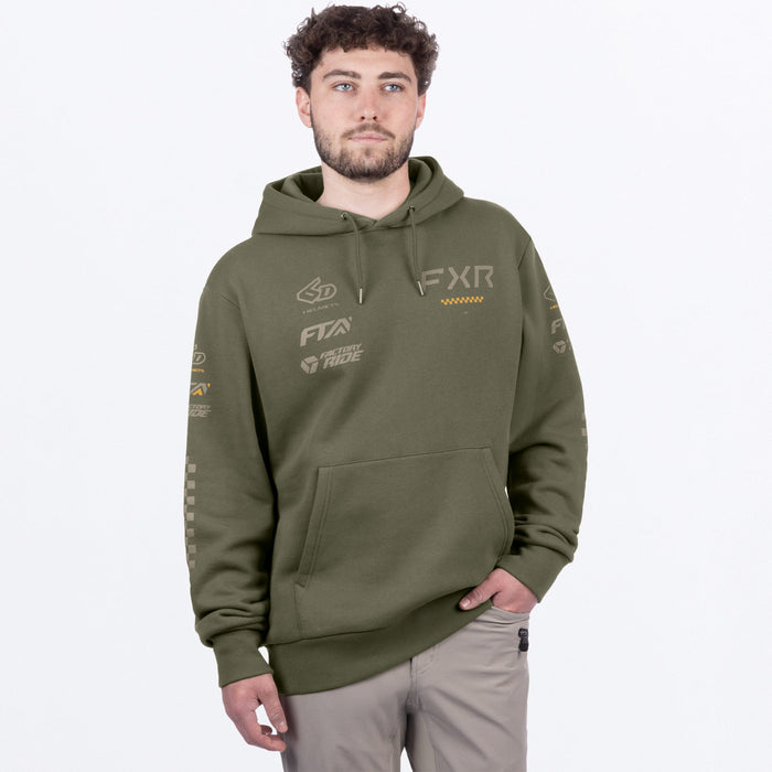 M STACK COTTON PULLOVER HOODIE 26OSS/STONE