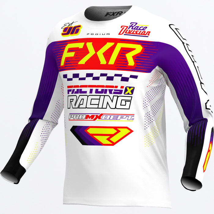 PODIUM GLADIATOR MX JERSEY 26-WHITE/PURPLE/RED
