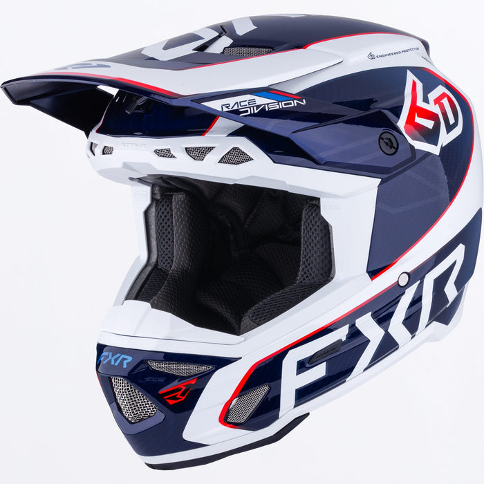 6D ATR-3 FIM HELMET 26-WHITE/RED/BLUE