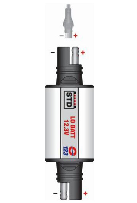 Charge status LED indicator Standard batteries