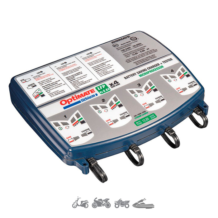 Cargador de baterías Optimate Lithium 4S 4 X 0,8A TM-484