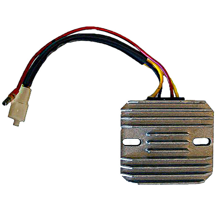 Regulador 12V - Monofase - CC - Sin Sensor 4 cables: 2 amarillos/alternador, 1 negro/tierra, 1 blanco y rojo/batería