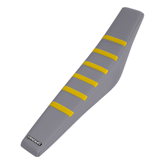 Husqvarna TC125/250 23/ FC250/350/450 2023 YELLOW/GREY/GREY Gripper Ribbed Seat Cover