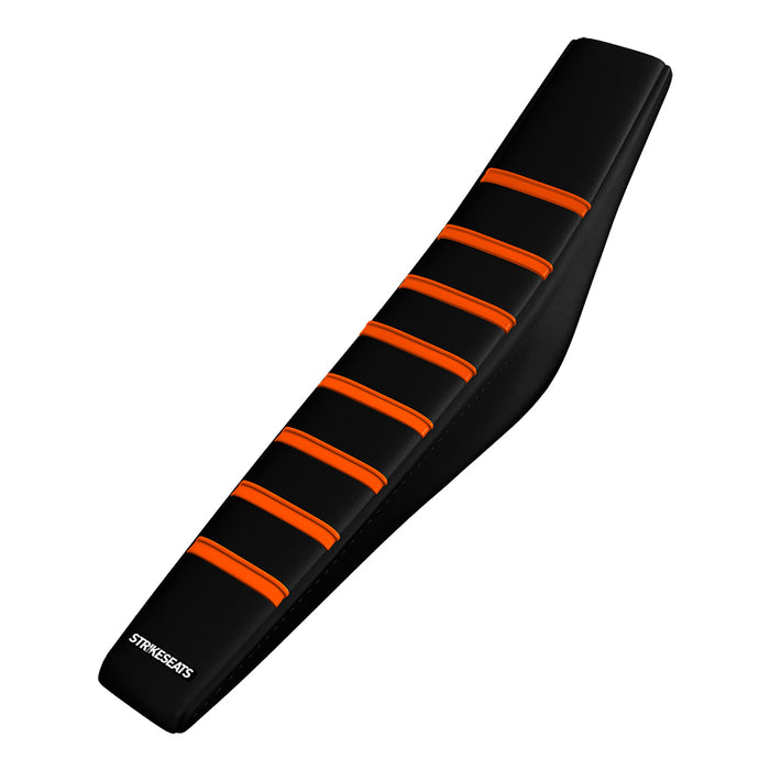 KTM SX/SXF/XC/XCF 16-18 /EXC/EXCF 17-19 ORANGE/BLACK/BLACK Gripper Pleated Seat Cover