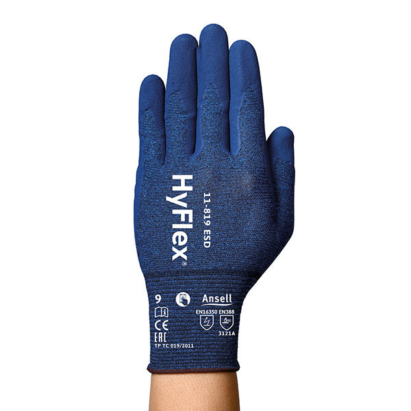 GUANTES ANSELL HYFLEX 11-819 ESD TALLA 10 (medida XL)