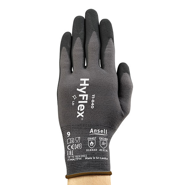 GLOVES ANSELL HYFLEX 11-840 SIZE 10 (size XL)