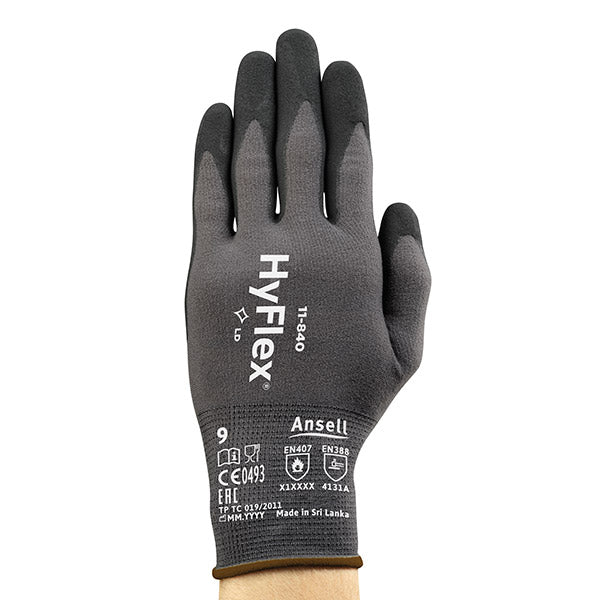 ANSELL HYFLEX 11-840 GLOVES SIZE 8 (measure M)