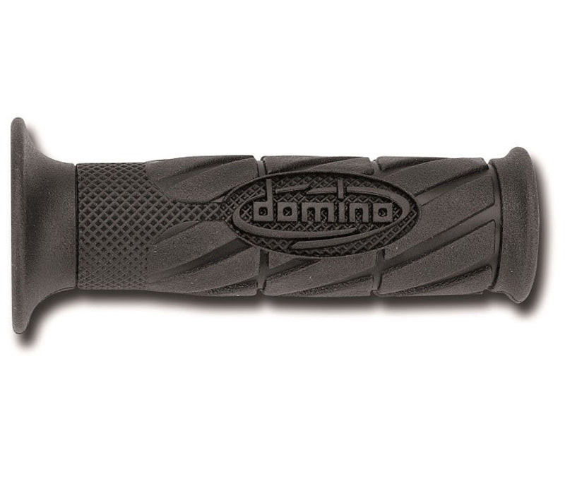 Domino On Road Grips with Logo Black Closed D 22 mm L 120 mm 