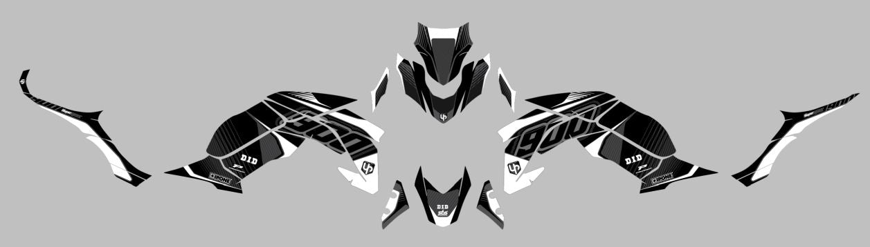Kit Deco UP Maximize Negro-Blanco Kawasaki Z900