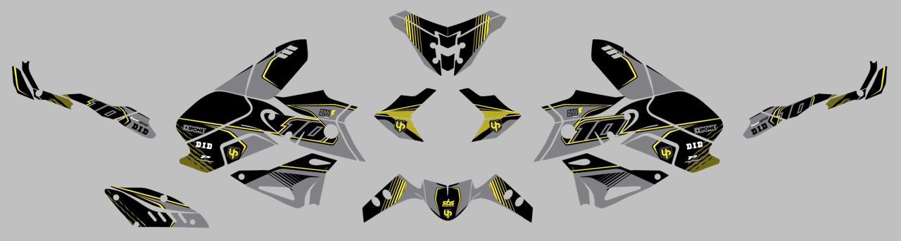 Kit Deco UP Maximize Gris-Amarillo Yamaha MT10