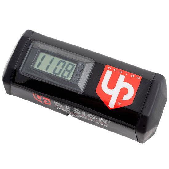 Up design handlebar protector with integrated clock